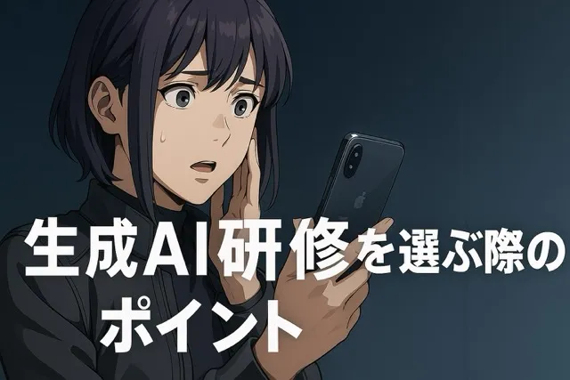 生成AI研修を選ぶ際のポイント